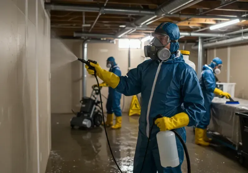 Basement Sanitization and Antimicrobial Treatment process in Moorefield, WV